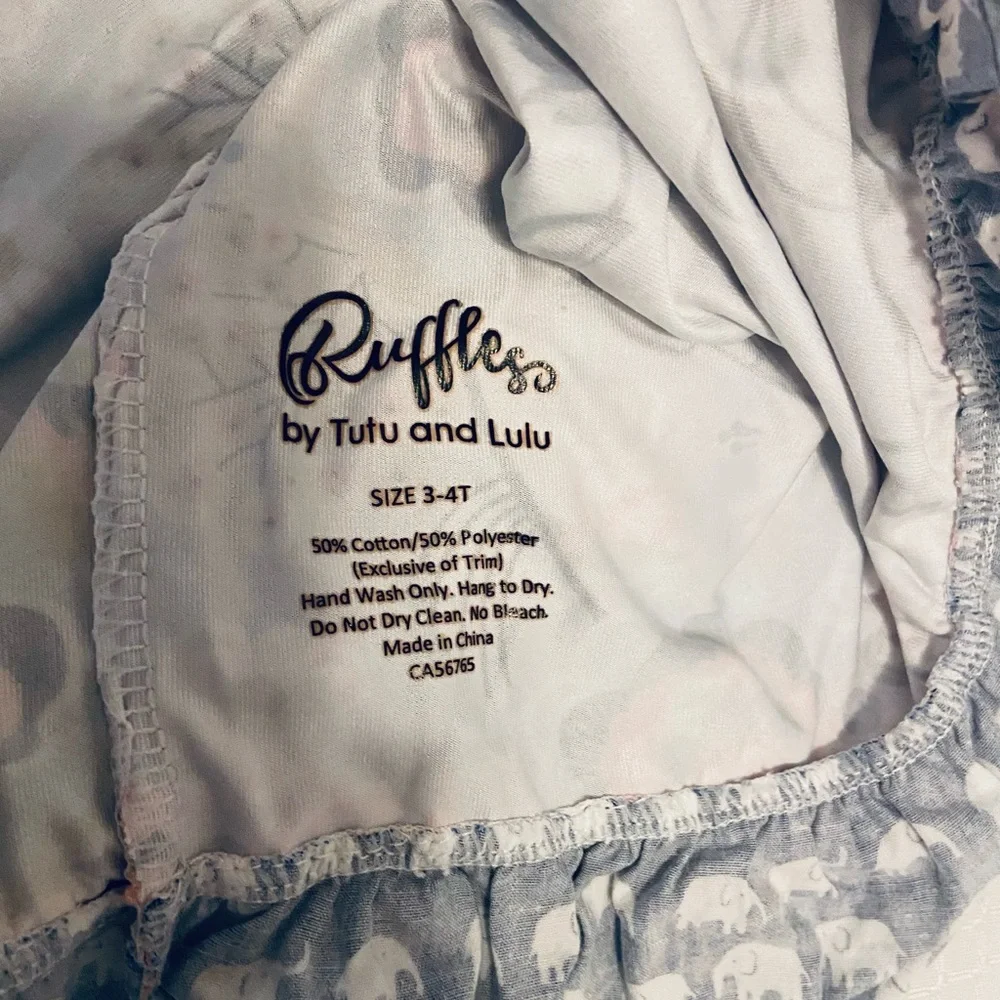 Kids Tutu & Lulu Ruffles Floral Outfit, size 3-4T